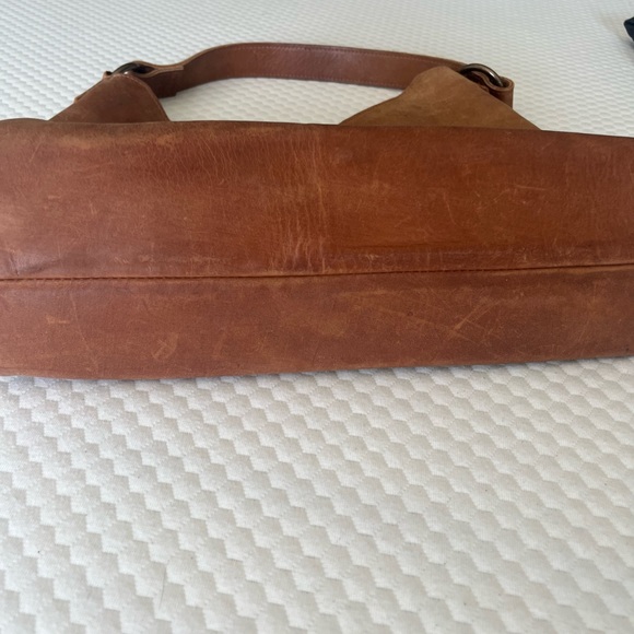 Cognac ABLE Solome leather shoulder bag - Picture 2 of 4